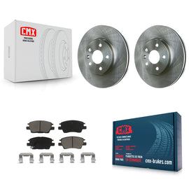 Front Disc Brake Rotors And Ceramic Pad Kit For Chevrolet Cruze Volt Bolt EV EUV