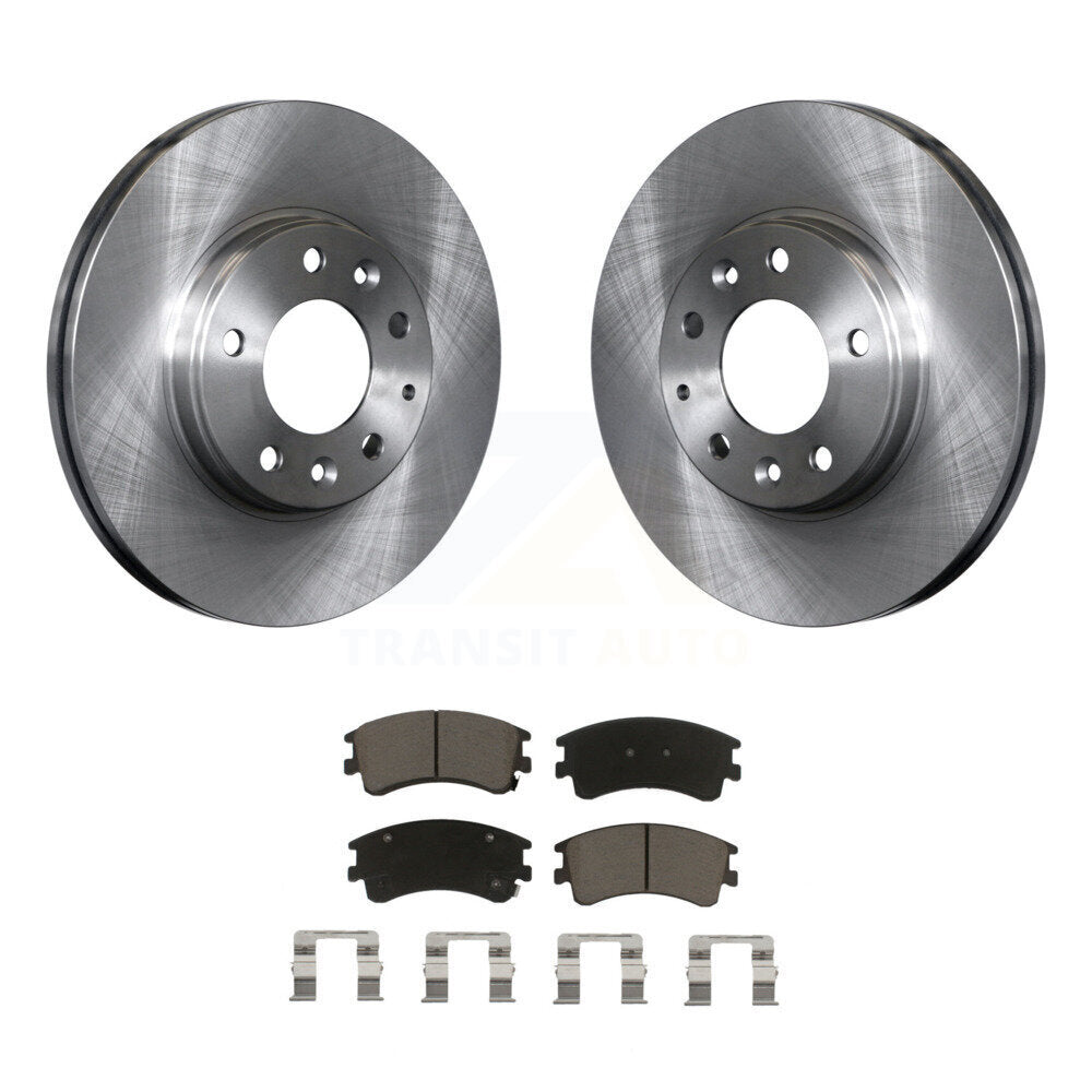 Front Disc Brake Rotors And Ceramic Pads Kit For 2003-2005 Mazda 6