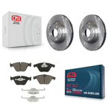 Front Disc Brake Rotors Ceramic Pad Kit For BMW 750Li 745Li 750i 745i 760Li 760i