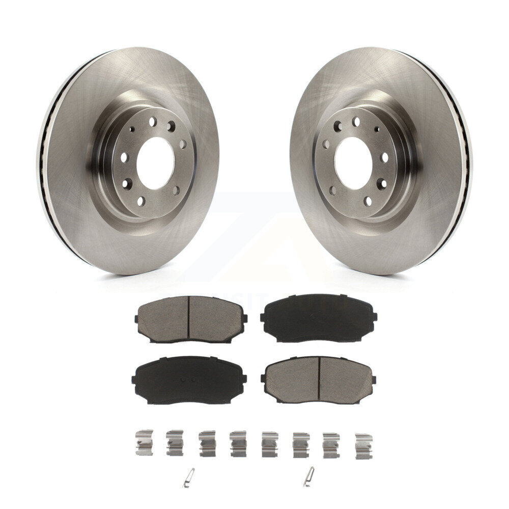 Front Disc Brake Rotors And Ceramic Pads Kit For 2007-2015 Mazda CX-9