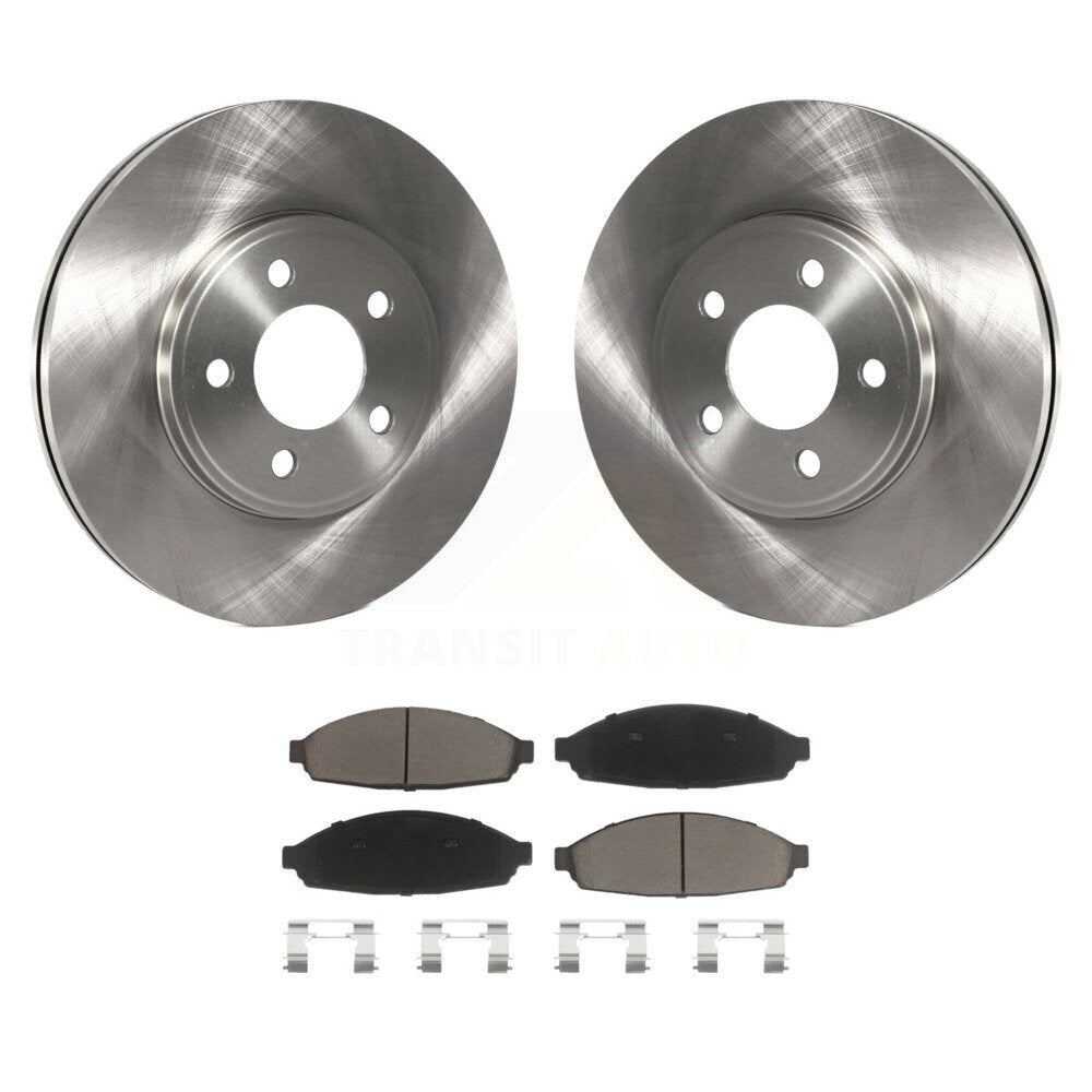 Front Brake Rotors Ceramic Pad Kit For Ford Crown Victoria Mercury Grand Marquis