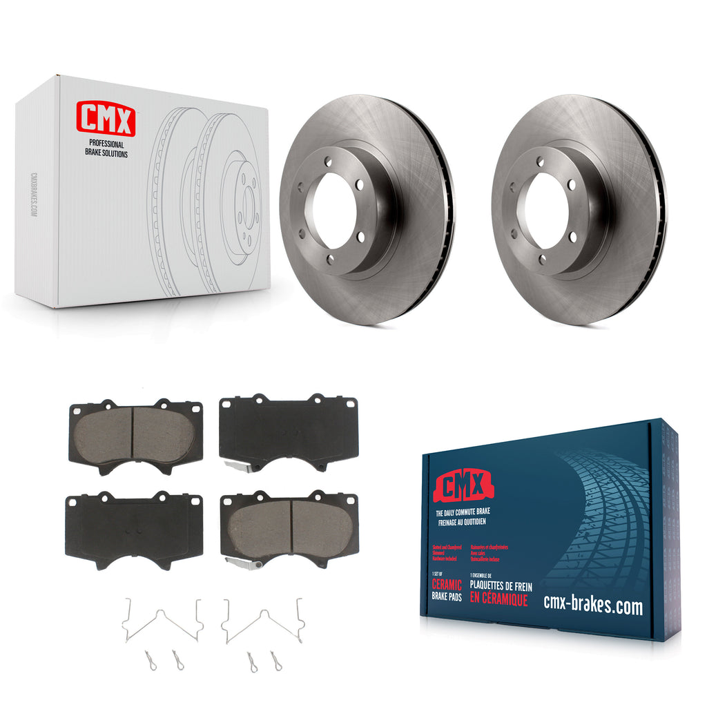Front Disc Brake Rotors And Ceramic Pads Kit For Toyota 4Runner Lexus GX470
