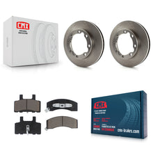 Charger l'image dans la galerie, Front Brake Rotors &amp; Ceramic Pad Kit For Dodge Ram 2500 K3500 3500 Chevrolet GMC