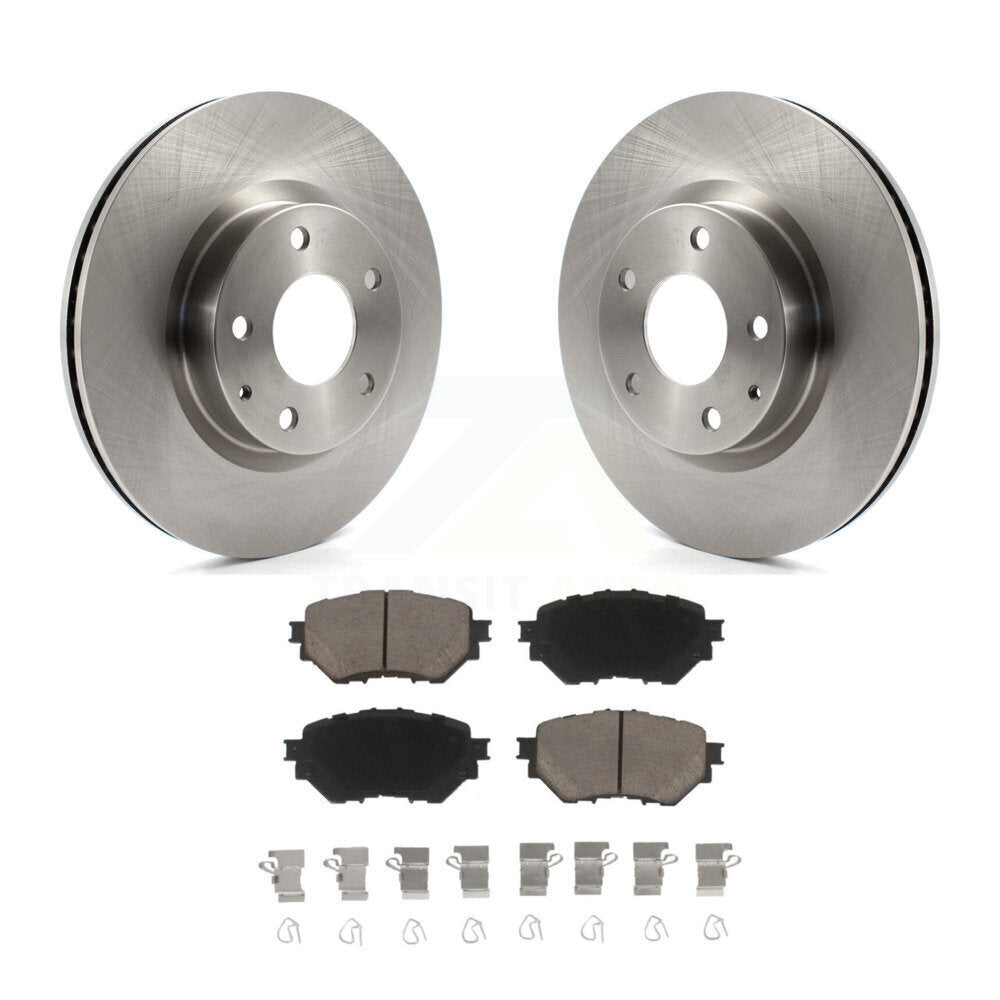 Front Disc Brake Rotors And Ceramic Pads Kit For Mazda 3 Sport 2.5L