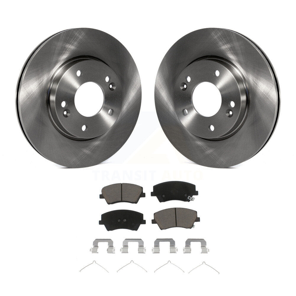 Front Disc Brake Rotors And Ceramic Pads Kit For Hyundai Elantra