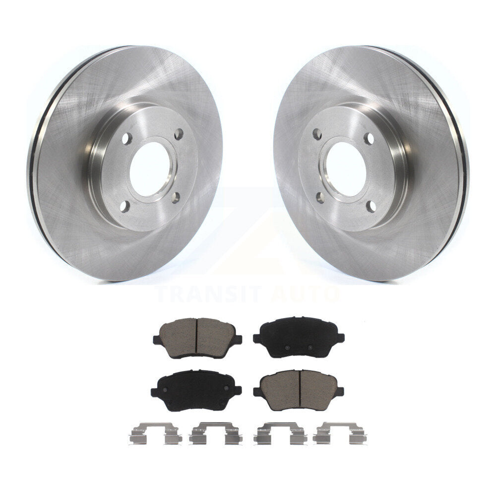 Front Disc Brake Rotors And Ceramic Pads Kit For 2014-2019 Ford Fiesta ST