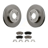 Front Disc Brake Rotors And Ceramic Pads Kit For Ford Fiesta