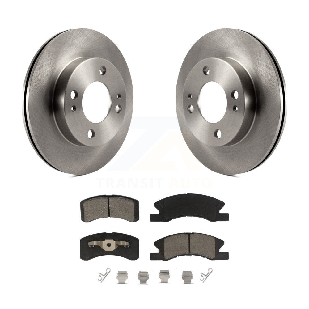 Front Disc Brake Rotors And Ceramic Pads Kit For 2014-2015 Mitsubishi Mirage