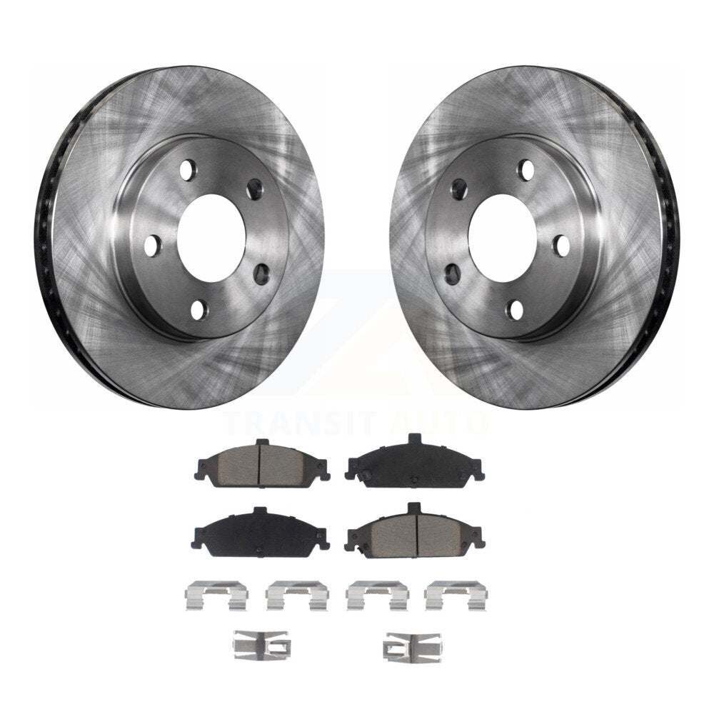 Front Brake Rotors & Ceramic Pad Kit For Chevrolet Pontiac Grand Am Malibu Alero