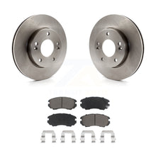 Charger l&#39;image dans la galerie, Front Disc Brake Rotors And Ceramic Pads Kit For 2010-2011 Kia Soul 1.6L