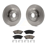 Front Disc Brake Rotors And Ceramic Pads Kit For Cadillac SRX Saab 9-4X
