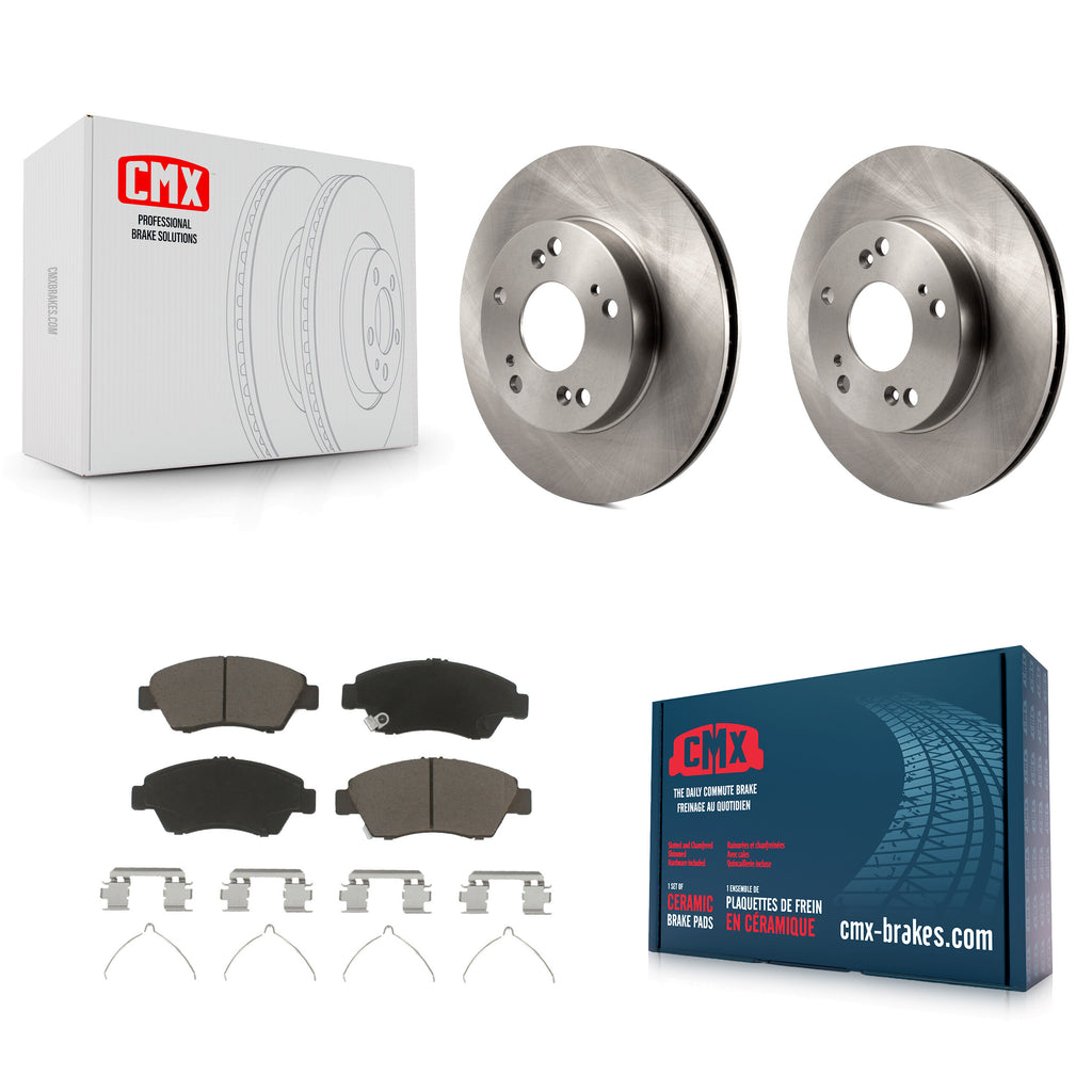 Front Disc Brake Rotors And Ceramic Pads Kit For Honda Civic Acura ILX