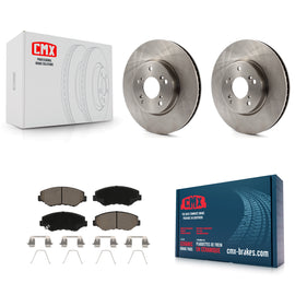 Front Brake Rotor Ceramic Pad Kit For 15 Honda Civic EX with Manual transmission