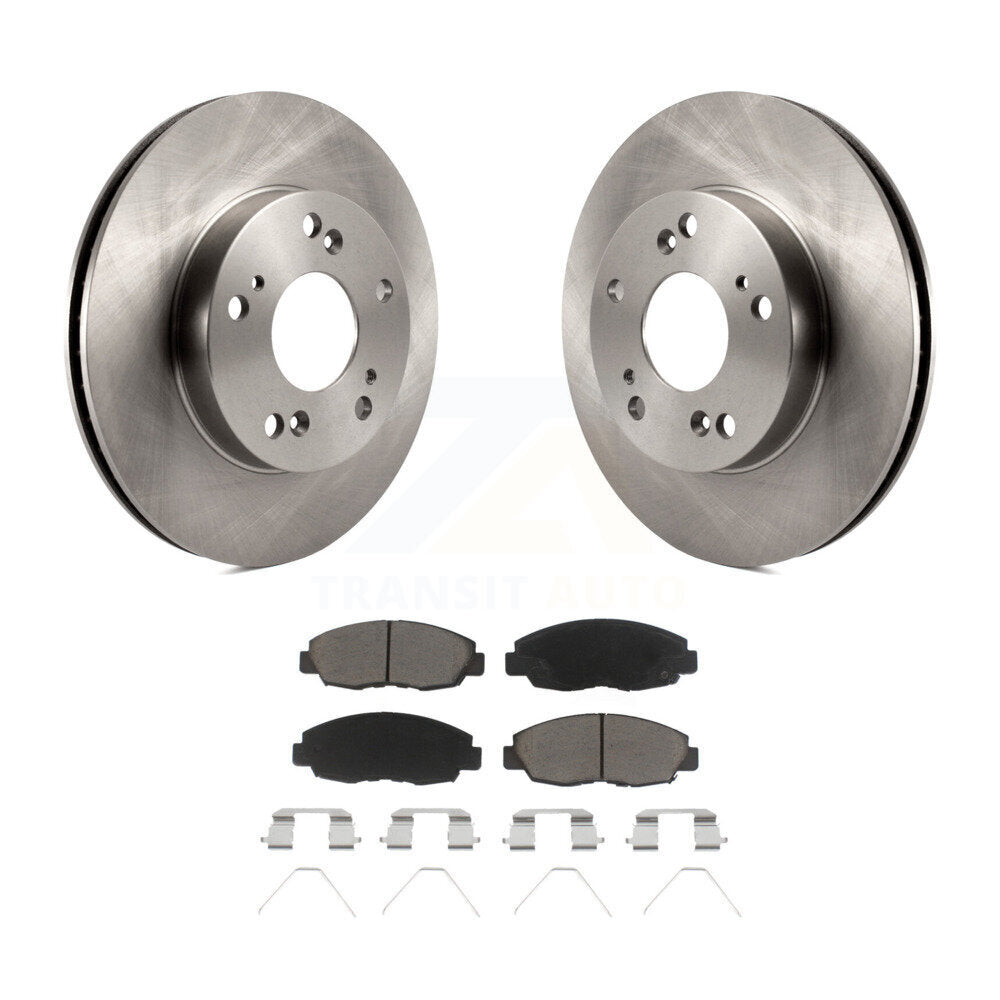 Front Disc Brake Rotors And Ceramic Pads Kit For Honda Civic