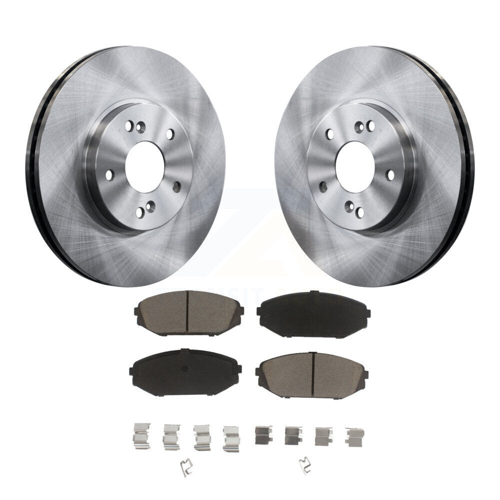 Front Disc Brake Rotors And Ceramic Pads Kit For Honda Odyssey Acura MDX