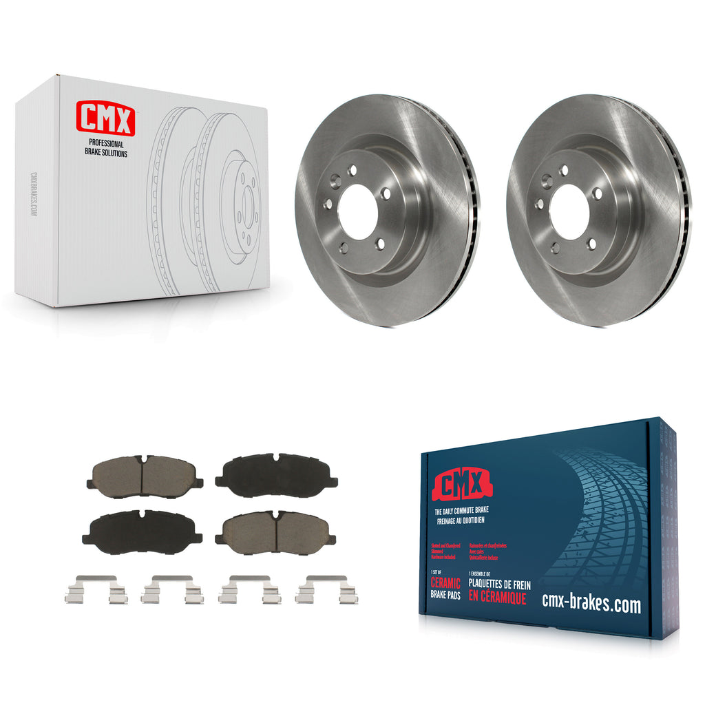 Front Disc Brake Rotors And Ceramic Pads Kit For Land Rover Range Sport LR3