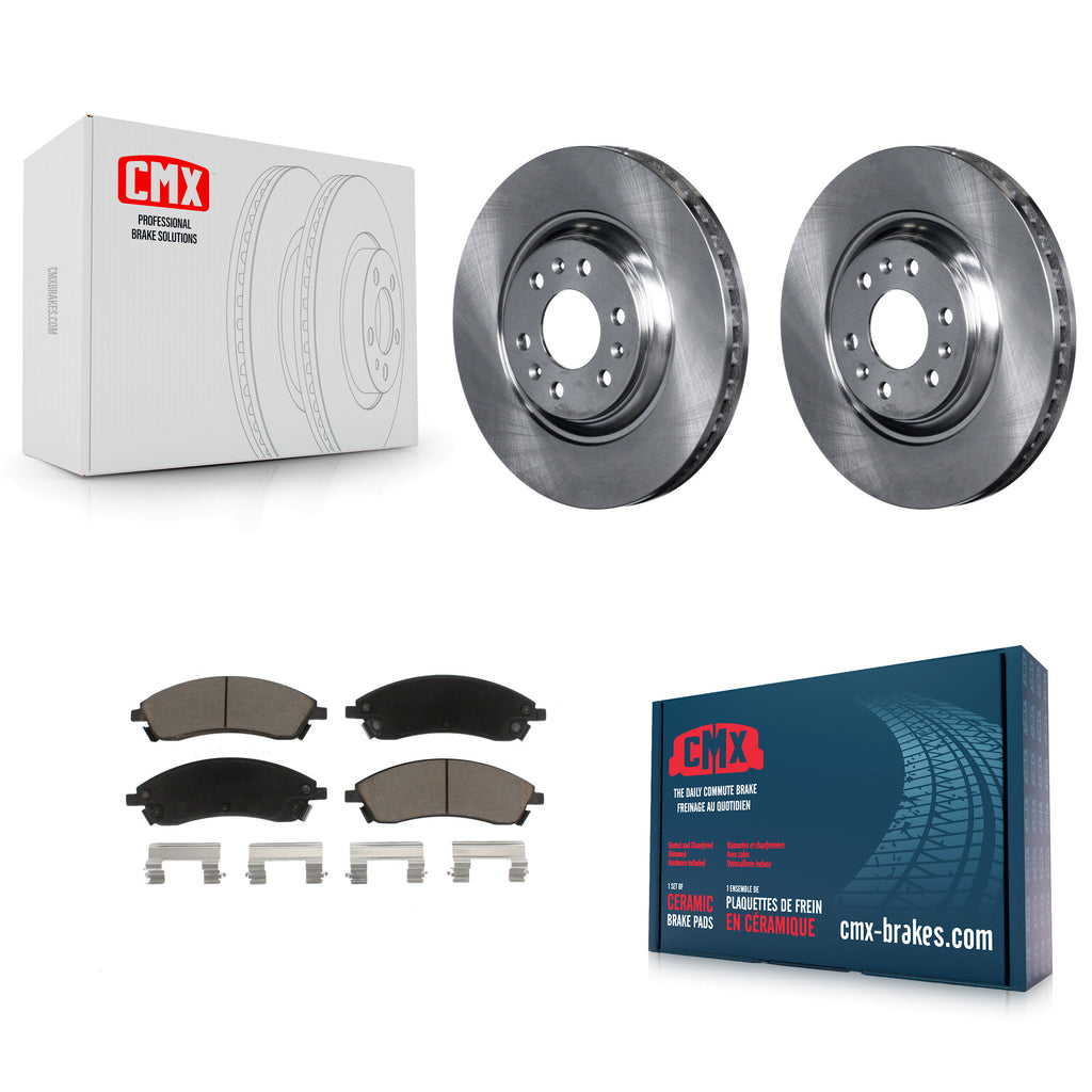 [Front] 2004-2009 Cadillac SRX Premium OE Brake Rotors & Ceramic Pads Kit For Max Braking