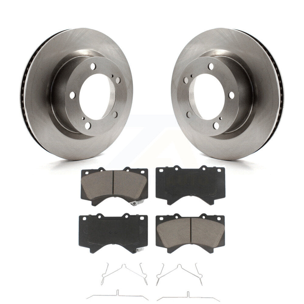 Front Disc Brake Rotors And Ceramic Pads Kit For Toyota Land Cruiser Lexus LX570