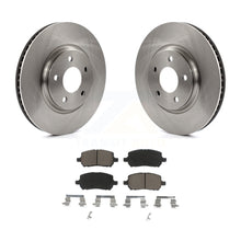 Charger l&#39;image dans la galerie, Front Disc Brake Rotor Ceramic Pad Kit For 2010 Pontiac G5 With Rear Brakes