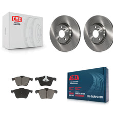 Charger l'image dans la galerie, Front Brake Rotor &amp; Ceramic Pad Kit For 2008 Volvo V70 With 300mm Diameter