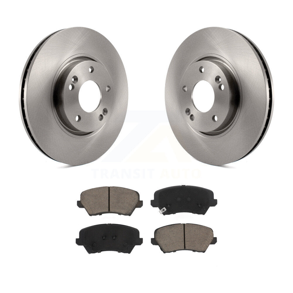 Front Disc Brake Rotors And Ceramic Pads Kit For Hyundai Veloster Kia Forte Koup