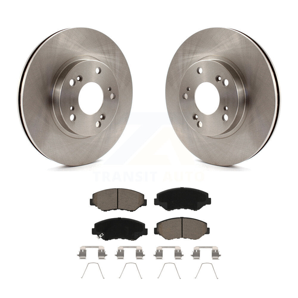 Front Disc Brake Rotors And Ceramic Pads Kit For 2002-2004 Honda CR-V