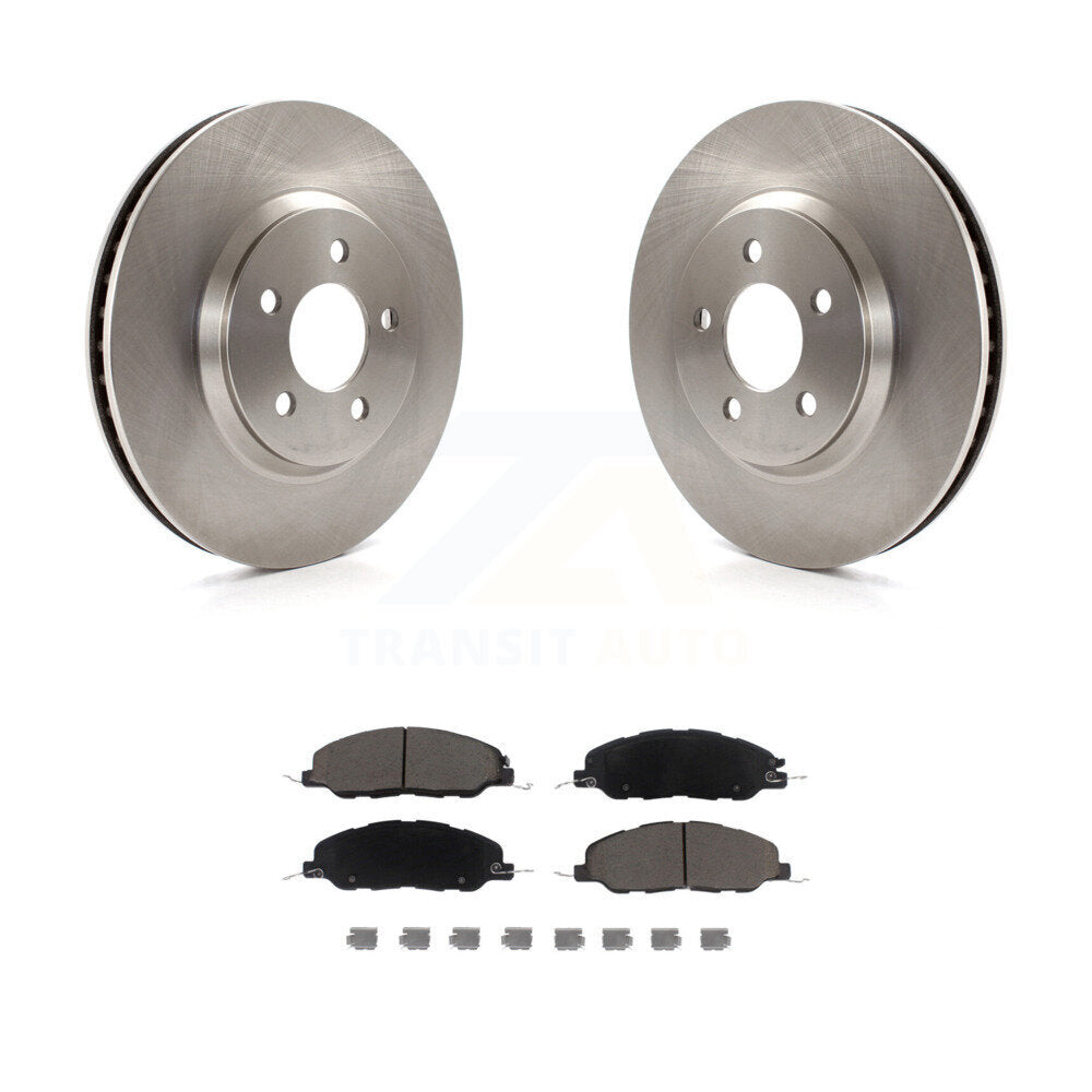 Front Disc Brake Rotors And Ceramic Pads Kit For Ford Mustang