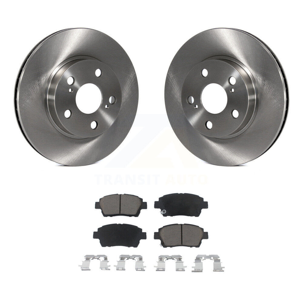 Front Disc Brake Rotors And Ceramic Pads Kit For 2004-2009 Toyota Prius