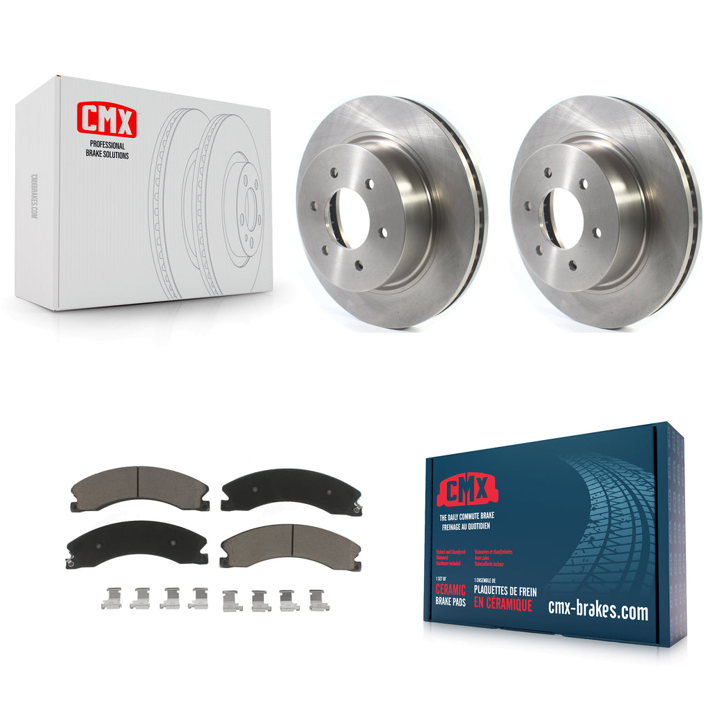 [Front] 2016-2023 Nissan TITAN XD Premium OE Brake Rotors & Ceramic Pads Kit For Max Braking