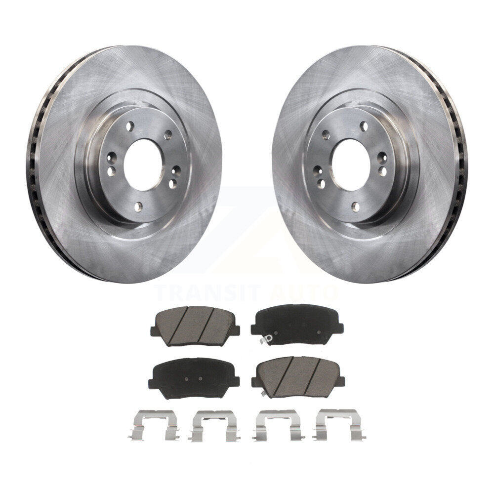 Front Disc Brake Rotors & Ceramic Pad Kit For Hyundai Santa Fe Sport Kia Sorento