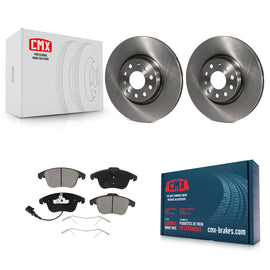 Front Brake Rotor & Ceramic Pad Kit For Volkswagen Passat Tiguan Audi Q3 Quattro
