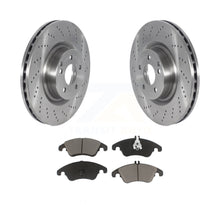 Charger l&#39;image dans la galerie, Front Disc Brake Rotors And Ceramic Pads Kit For Mercedes-Benz C250 E400 E550