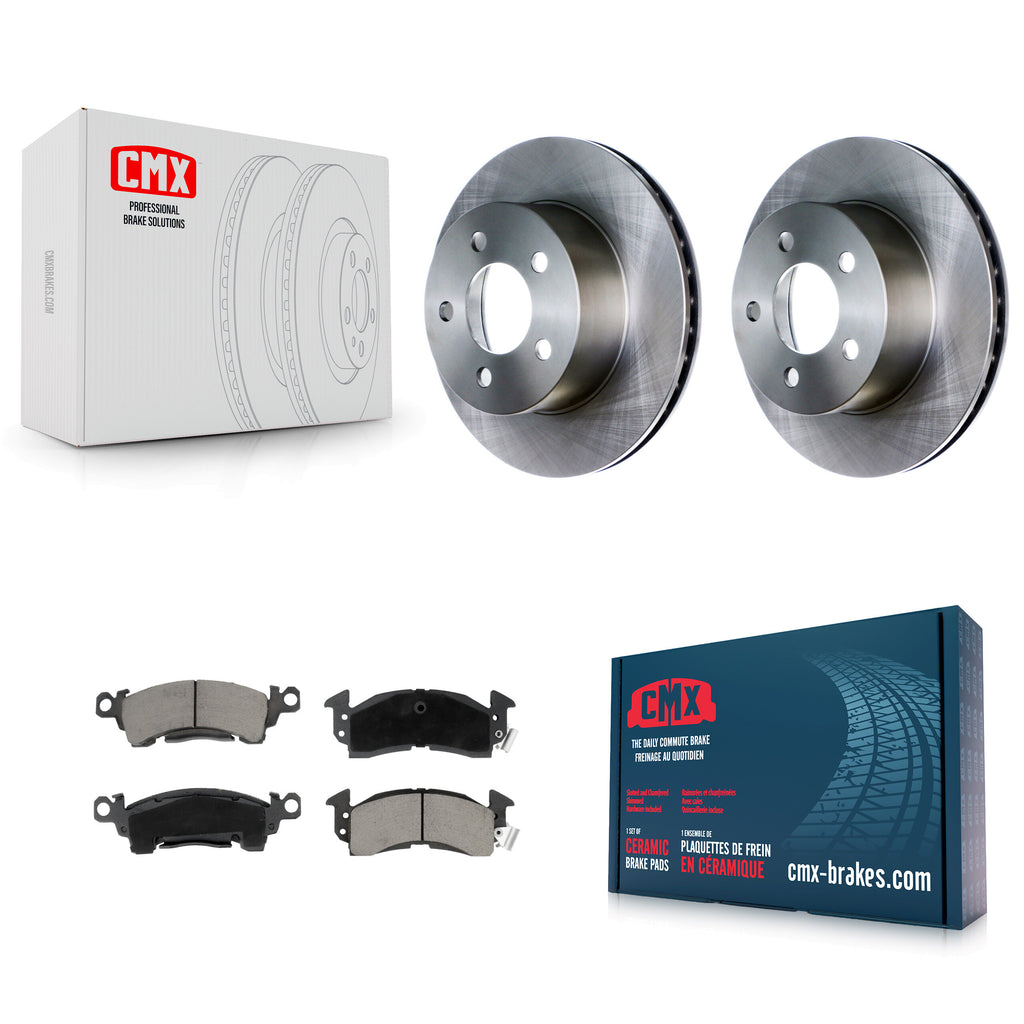 Front Brake Rotors Ceramic Pad Kit For Jeep Grand Wagoneer 3.203" Overall Height