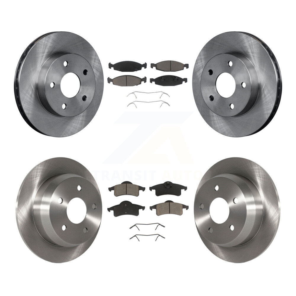 Front Rear Disc Brake Rotors And Ceramic Pads Kit For Jeep Grand Cherokee