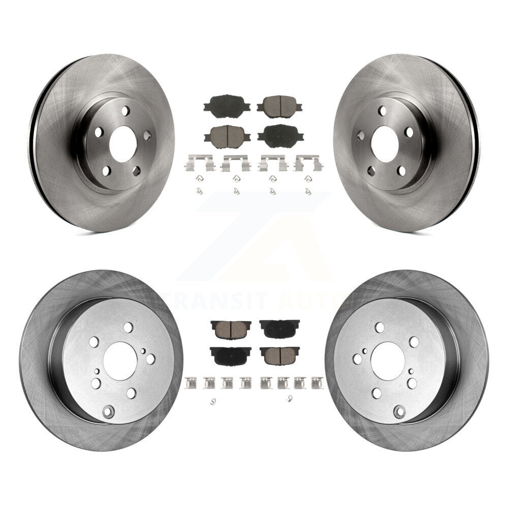 [Front+Rear] 2005-2010 Scion tC Premium OE Brake Rotors & Ceramic Pads Kit For Max Braking