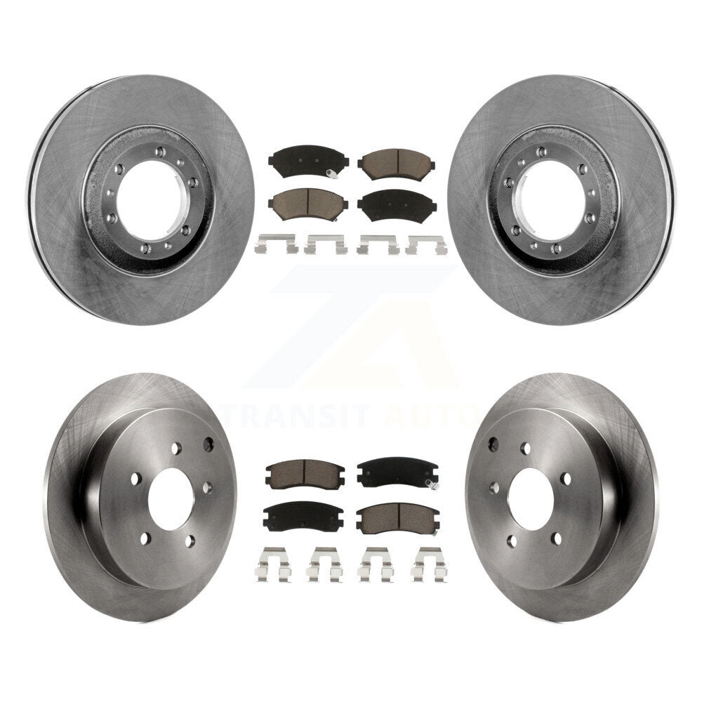 Front Rear Disc Brake Rotors And Ceramic Pads Kit For Pontiac Montana