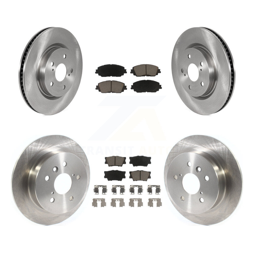 Front Rear Disc Brake Rotors And Ceramic Pads Kit For Toyota Camry