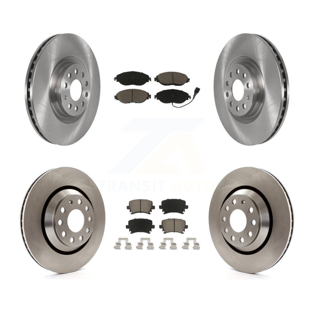 Front Rear Disc Brake Rotors And Ceramic Pads Kit For Volkswagen GTI