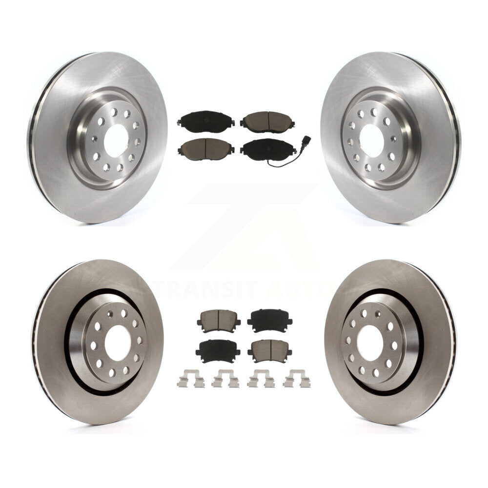 Front Rear Disc Brake Rotors And Ceramic Pads Kit For Volkswagen CC AWD
