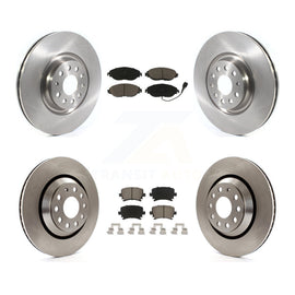 Front Rear Disc Brake Rotors And Ceramic Pads Kit For Volkswagen CC AWD