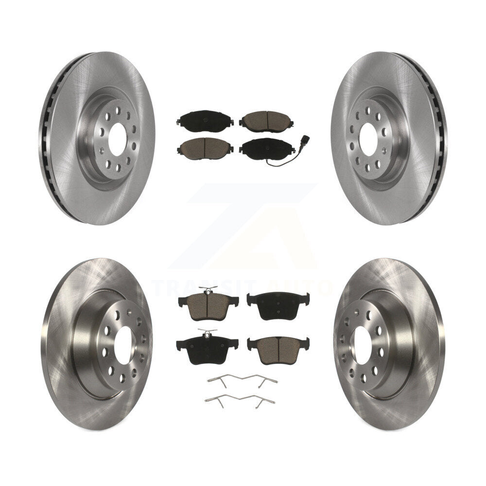 Front Rear Disc Brake Rotors And Ceramic Pads Kit For Volkswagen Tiguan Jetta