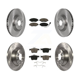 Front Rear Disc Brake Rotors And Ceramic Pads Kit For Volkswagen Tiguan Jetta