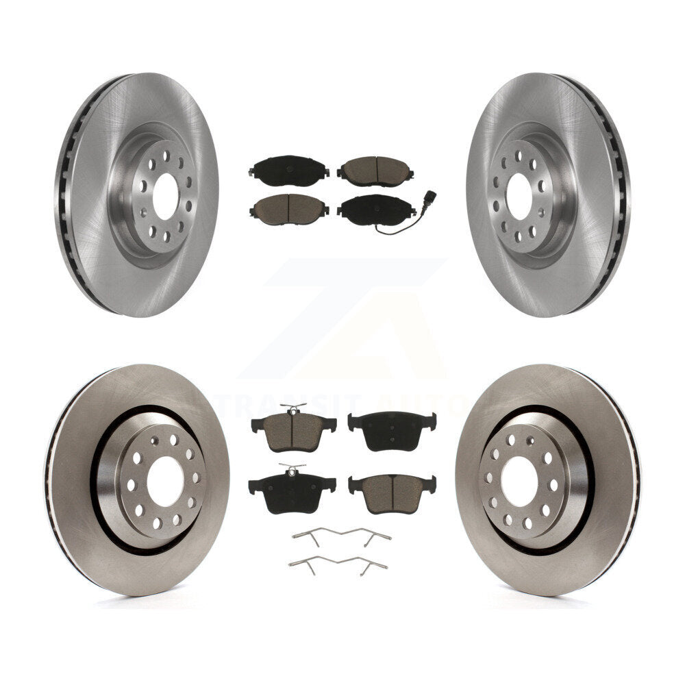 Front Rear Brake Rotor & Ceramic Pad Kit For Audi Volkswagen Golf R S3 Q3 Arteon