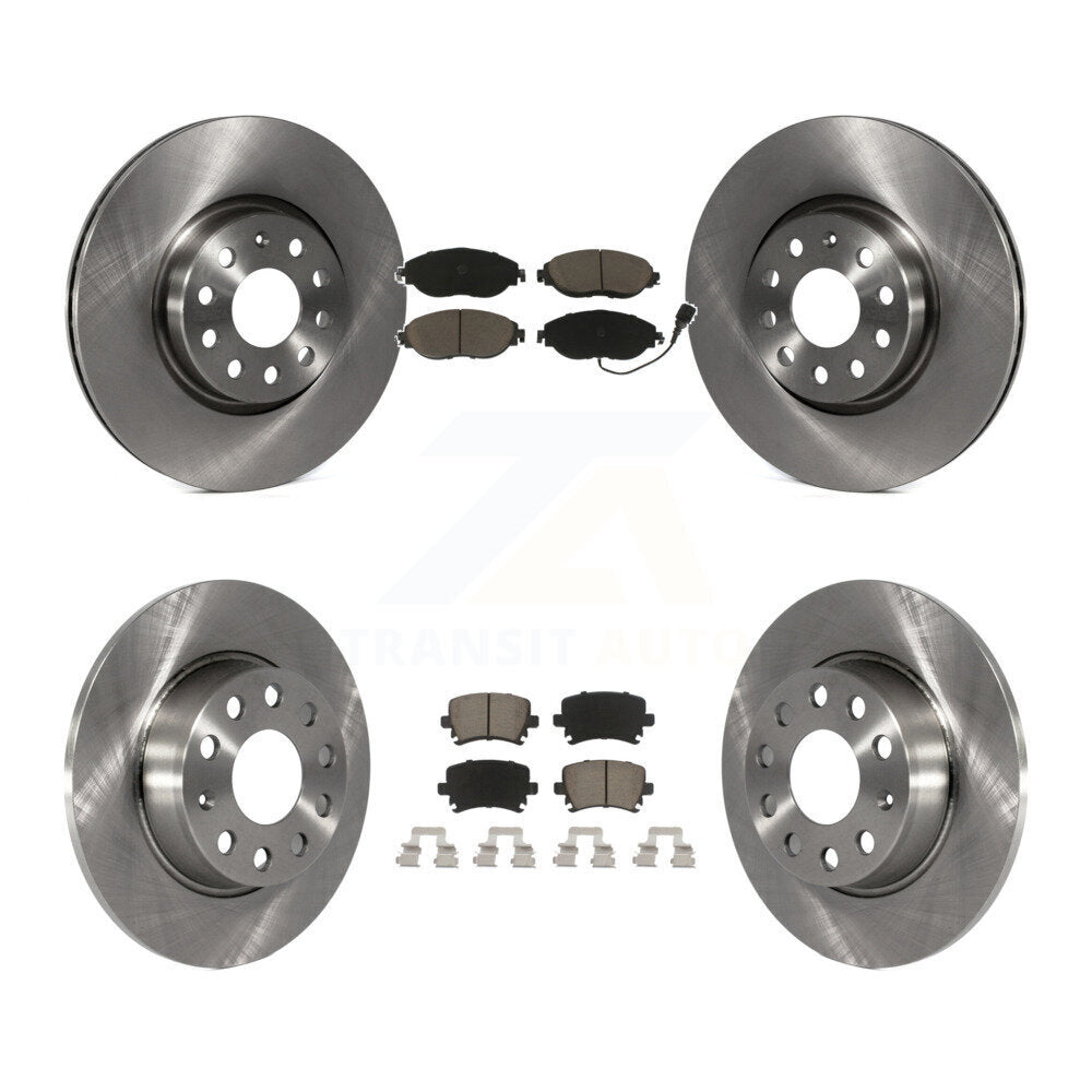 Front Rear Disc Brake Rotors And Ceramic Pads Kit For Volkswagen GTI