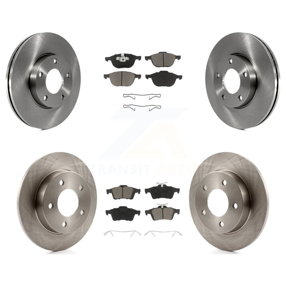 Front Rear Disc Brake Rotors And Ceramic Pads Kit For Mazda 3 Sport