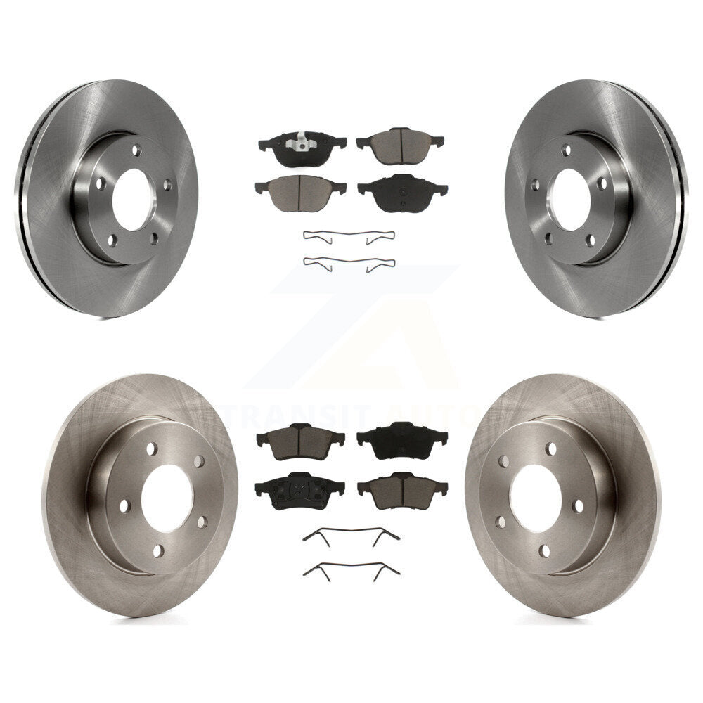 [Front+Rear] 2004-2005 Mazda 3 2.0L Premium OE Brake Rotors & Ceramic Pads Kit For Max Braking