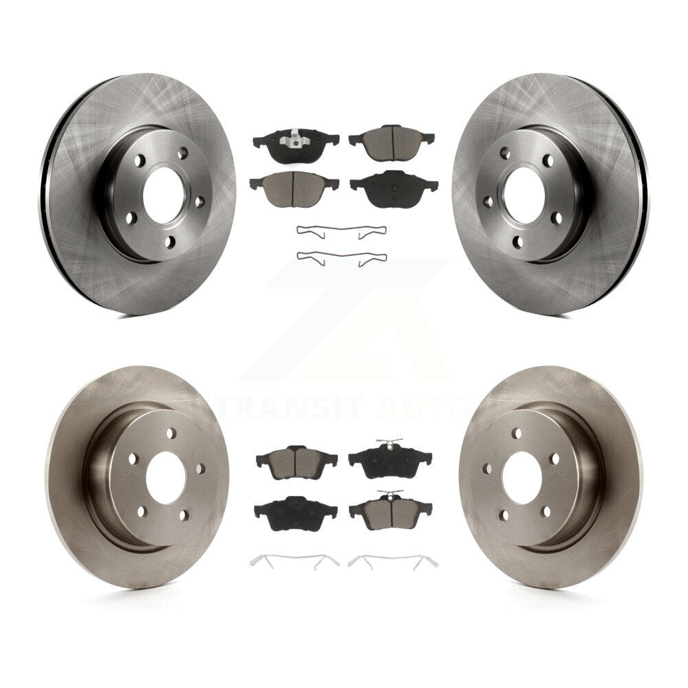 Front Rear Disc Brake Rotors And Ceramic Pads Kit For Ford C-Max