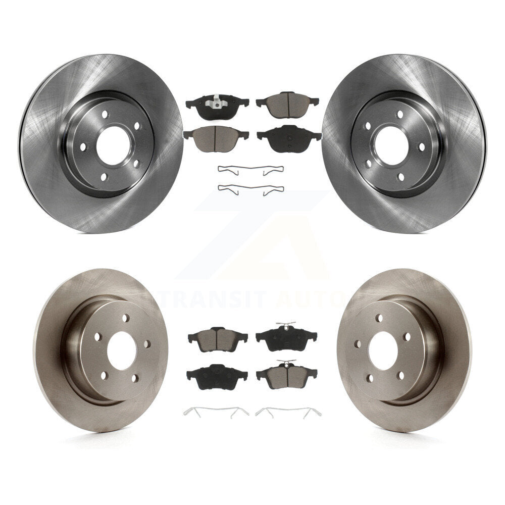 Front Rear Disc Brake Rotors And Ceramic Pads Kit For Ford Escape C-Max