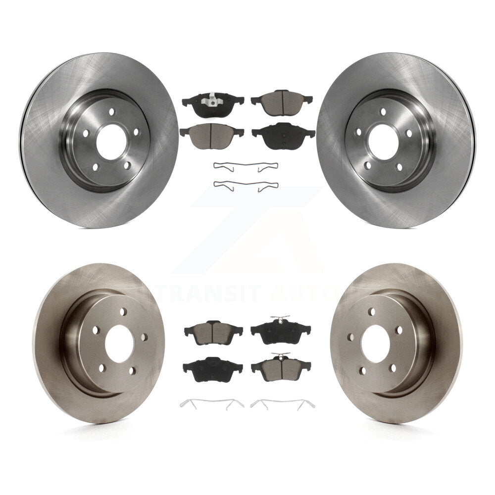 Front Rear Disc Brake Rotors And Ceramic Pads Kit For Ford Transit Connect