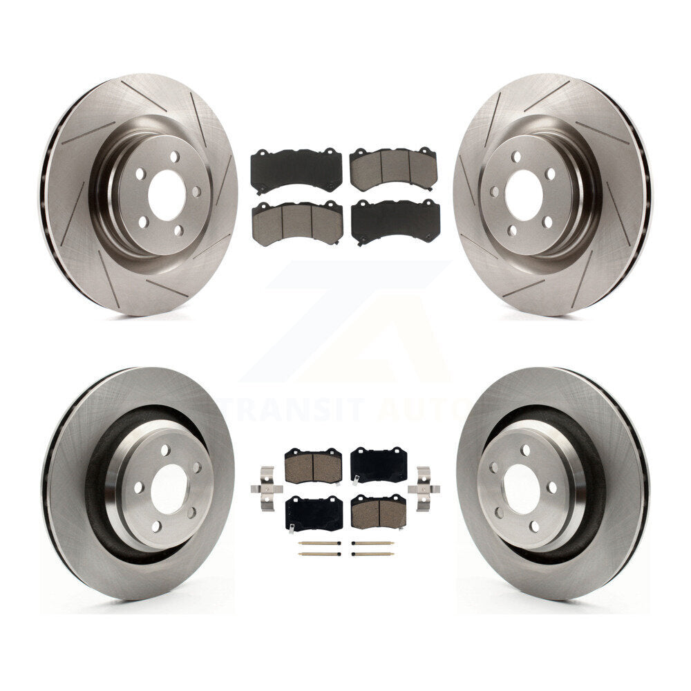 Front Rear Disc Brake Rotors And Ceramic Pads Kit For Dodge Challenger Charger